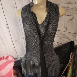 DKNY  Sleeveless pleasted Tie Neck Blouse